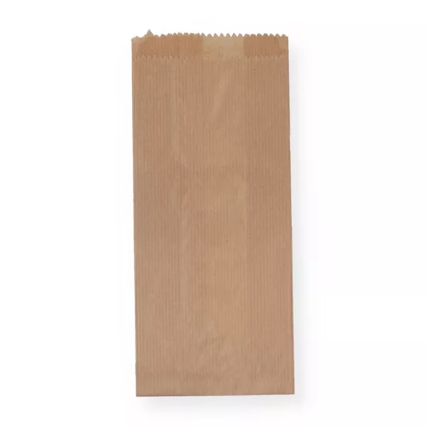 Faltenbeutel braun "Natürlich" 14+6x32cm